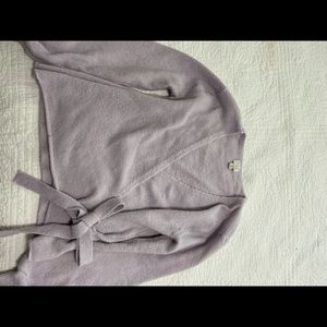 Light purple wrap top